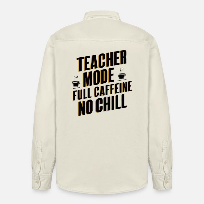 Mode enseignant Full Caffeine - Chemise unisexe coupe décontractée bio Stanley/Stella - écru doux