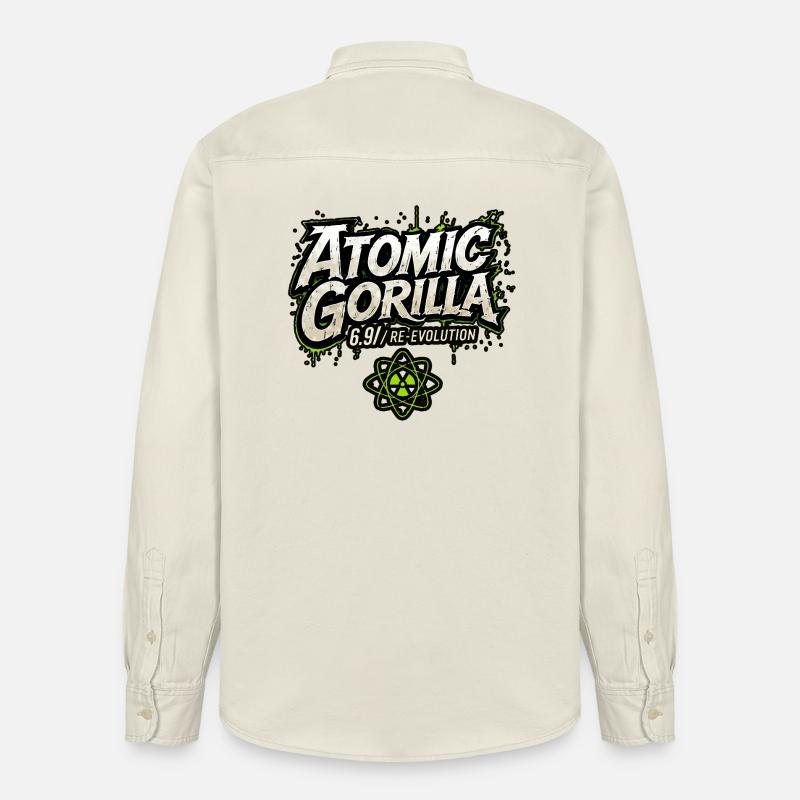 Atomic Gorilla Re-Evolution - Relaxed Fit Unisex Organic Shirt by Stanley/Stella - soft Ecru
