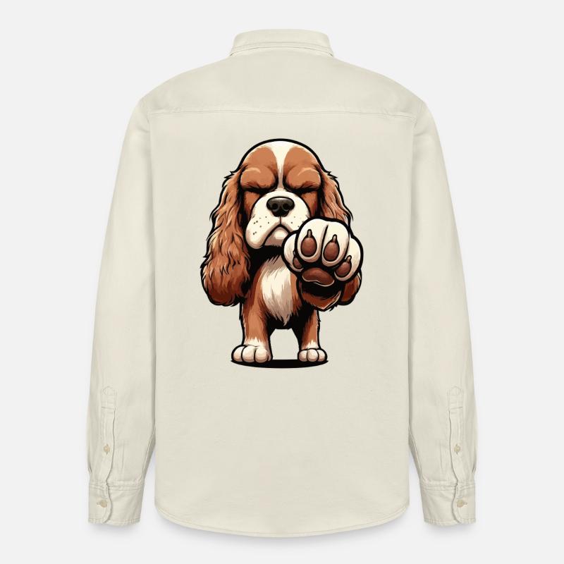 Cocker Spaniel Cockerhund Cocker Spaniel Besitzer - Relaxed Fit Unisex Organic Hemd von Stanley/Stella - Natur