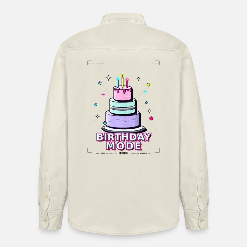 gâteau d’anniversaire anniversaire - Chemise unisexe coupe décontractée bio Stanley/Stella - écru doux
