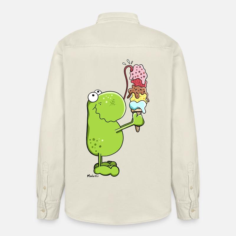 Frosch mit Eis - Relaxed Fit Unisex Organic Hemd von Stanley/Stella - Natur