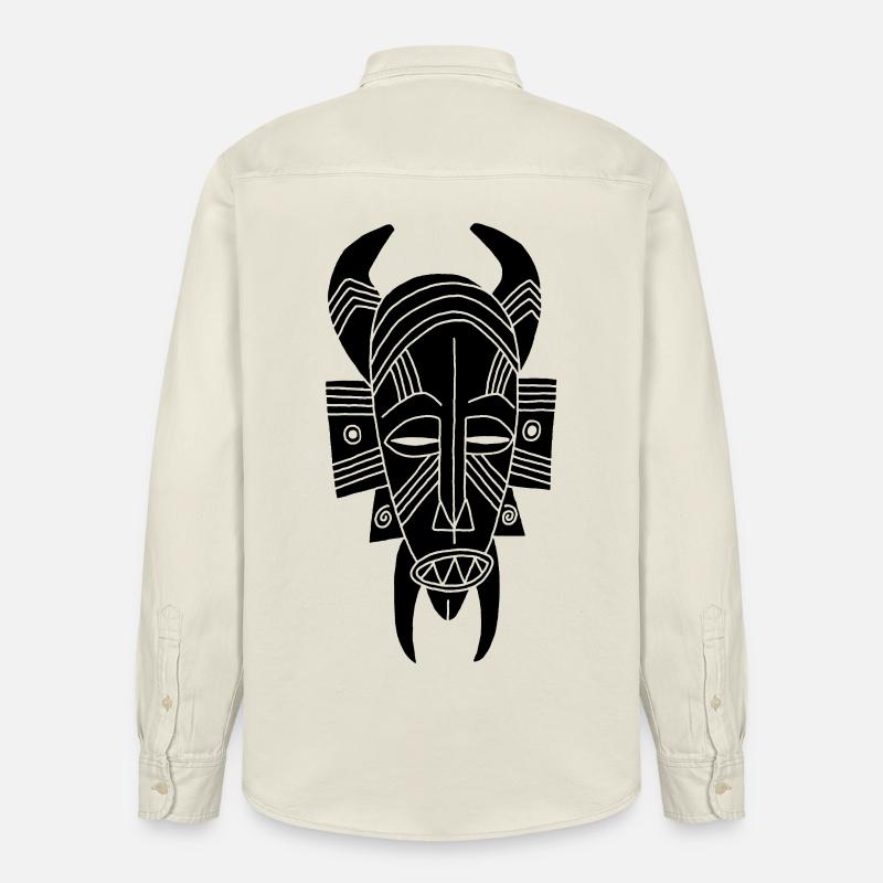 Afrikanischer schwarzer Dämon - Relaxed Fit Unisex Organic Hemd von Stanley/Stella - Natur