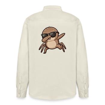 Dabbing Spinne - Relaxed Fit Unisex Organic Hemd von Stanley/Stella - Natur - Hinten - AI Model Male 178 light (178cm)
