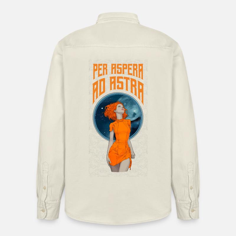 Style rétro Astro Lady - Per Aspera ad Astra - Chemise unisexe coupe décontractée bio Stanley/Stella - écru doux