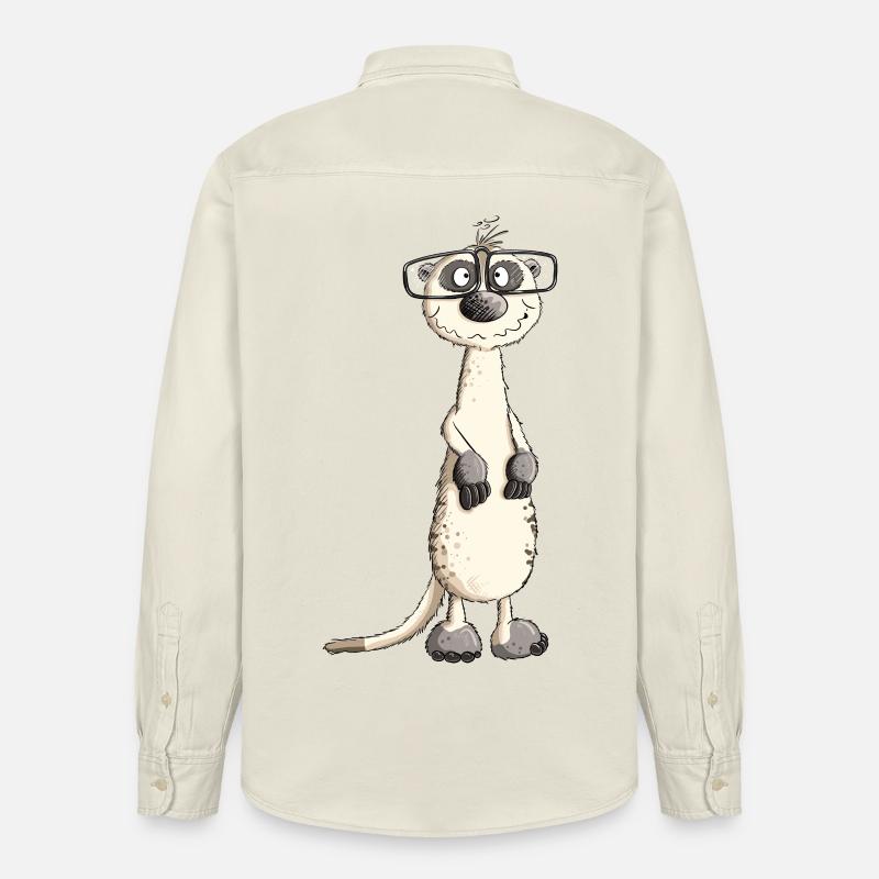 Lustiges Nerdmännchen Erdmännchen I Nerd - Relaxed Fit Unisex Organic Hemd von Stanley/Stella - Natur