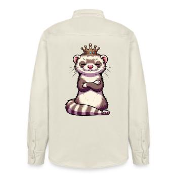 Furet Ferret Holder Furet Propriétaire - Chemise unisexe coupe décontractée bio Stanley/Stella - écru doux - Dos - AI Model Male 178 light (178cm)