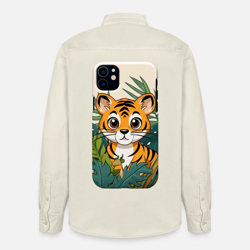 Tigerjunge im Dschungel - Relaxed Fit Unisex Organic Hemd von Stanley/Stella - Natur