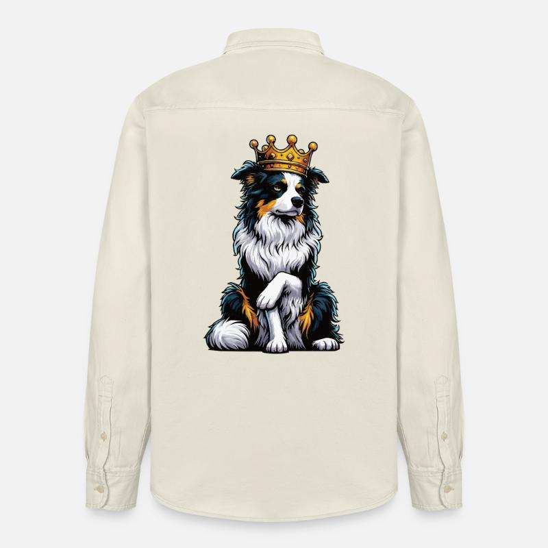 Australian Shepherd Aussie Aussiebesitzer Aussies - Relaxed Fit Unisex Organic Hemd von Stanley/Stella - Natur