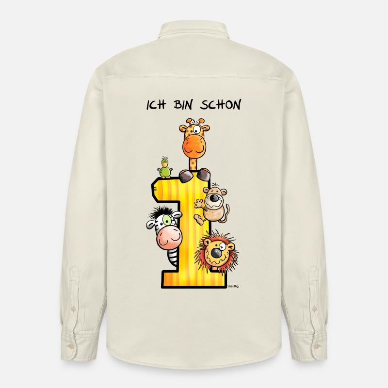 Ich bin schon Eins - Relaxed Fit Unisex Organic Hemd von Stanley/Stella - Natur