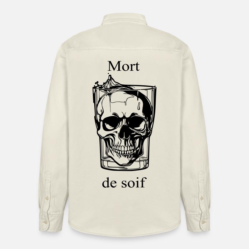Schädel – Tod des Durstes - Relaxed Fit Unisex Organic Hemd von Stanley/Stella - Natur