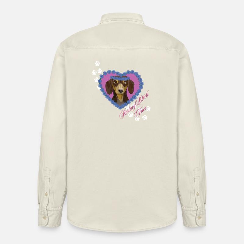 Ruhende B!tch Gesicht Weenie - Relaxed Fit Unisex Organic Hemd von Stanley/Stella - Natur