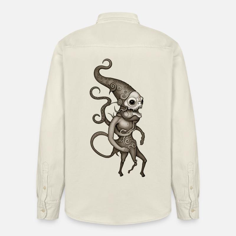 BUG #5 - dark hell - Chemise unisexe coupe décontractée bio Stanley/Stella - écru doux