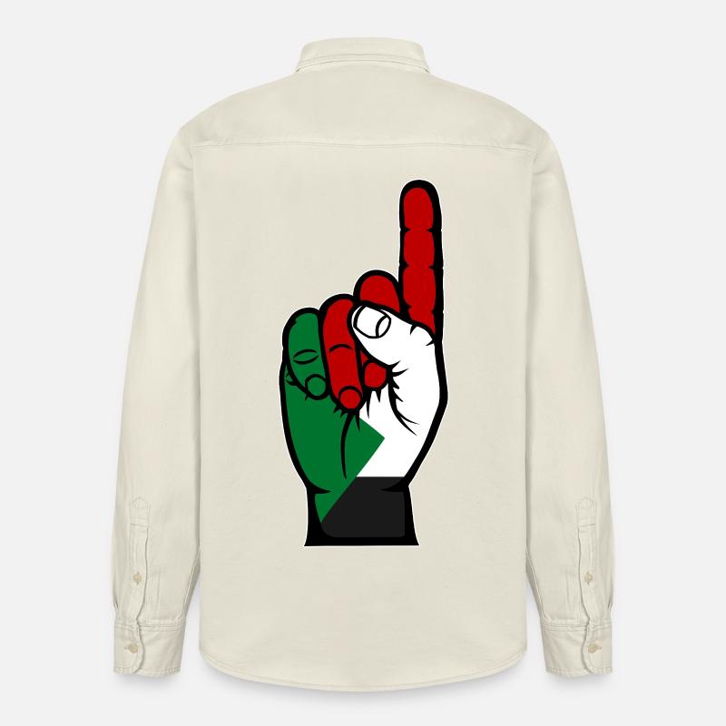 Sudan Flagge Nummer 1 - Relaxed Fit Unisex Organic Hemd von Stanley/Stella - Natur