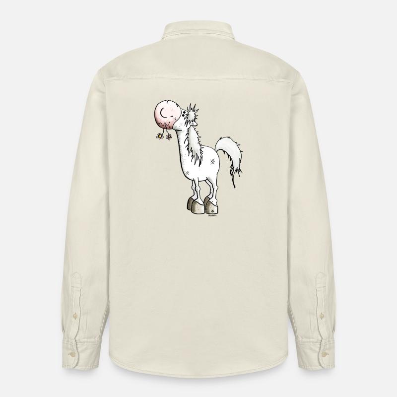 Verträumtes Pferd - Pferde - Relaxed Fit Unisex Organic Hemd von Stanley/Stella - Natur