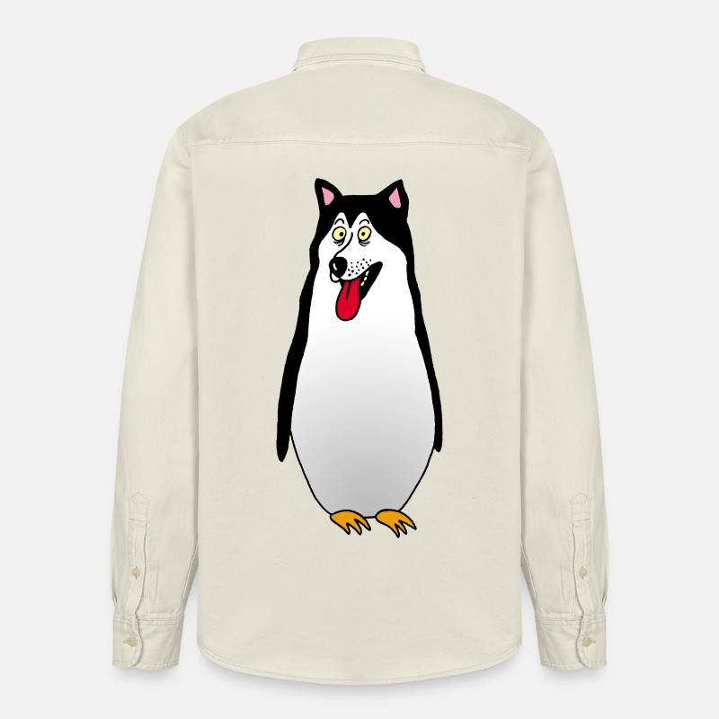 Hund oder Pinguin? - Relaxed Fit Unisex Organic Hemd von Stanley/Stella - Natur