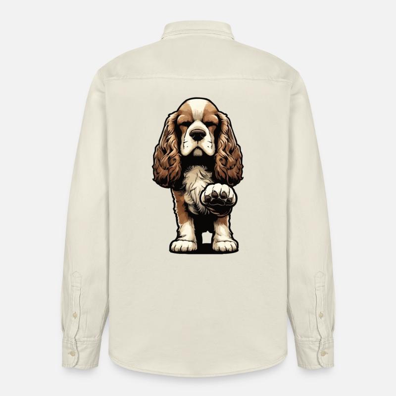 Cocker Spaniel Cockerhund Cocker Spaniel Besitzer - Relaxed Fit Unisex Organic Hemd von Stanley/Stella - Natur