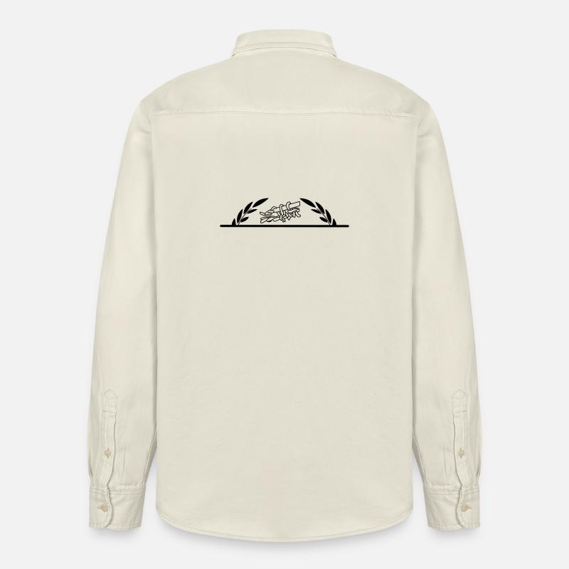 Häkeln mit halbem Lorbeerkranz - Relaxed Fit Unisex Organic Hemd von Stanley/Stella - Natur