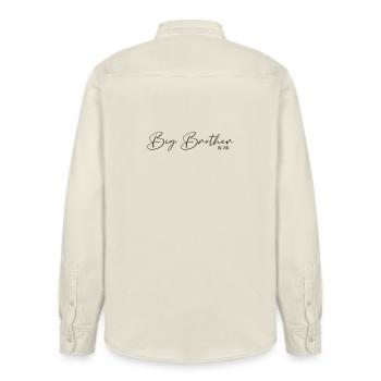Big Brother est 2026 - Relaxed Fit Unisex Organic Hemd von Stanley/Stella - Natur - Hinten - AI Model Male 178 light (178cm)