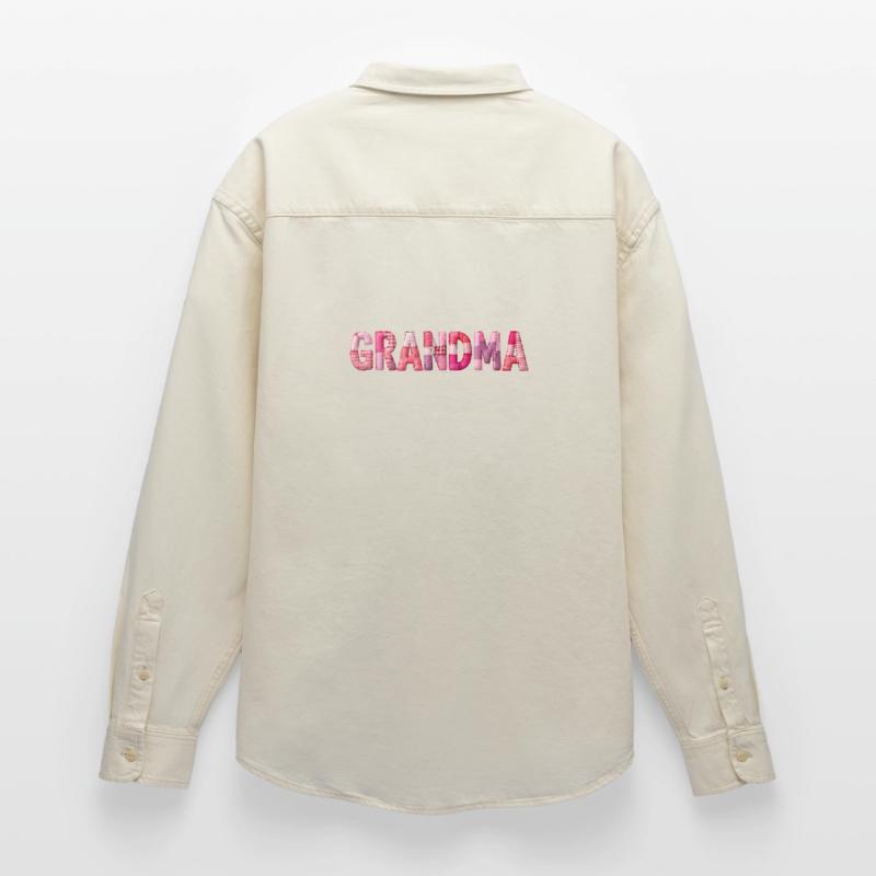 Großmutter Pink Plaid Buchstaben Patchwork Relaxed Fit Unisex Organic Hemd von Stanley/Stella