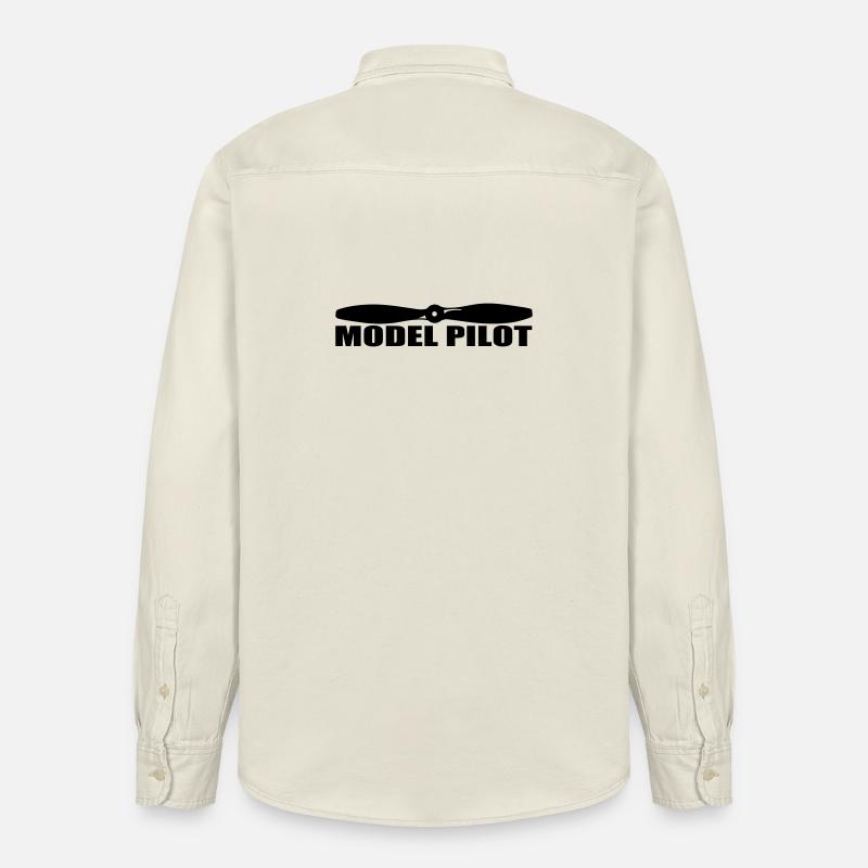 Modèle Pilot - Chemise unisexe coupe décontractée bio Stanley/Stella - écru doux