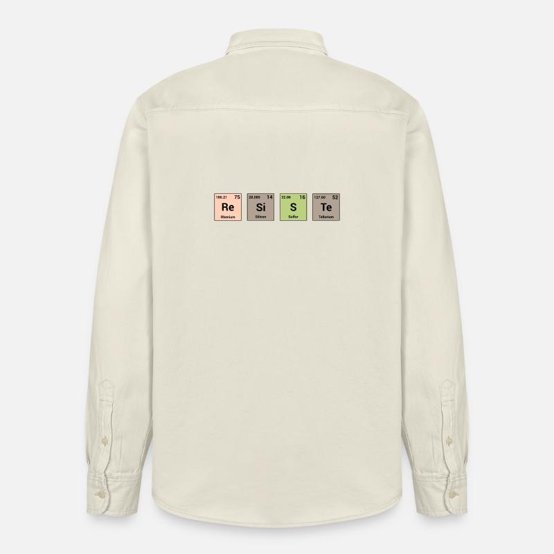Widersteht in periodischen Elementen - Relaxed Fit Unisex Organic Hemd von Stanley/Stella - Natur