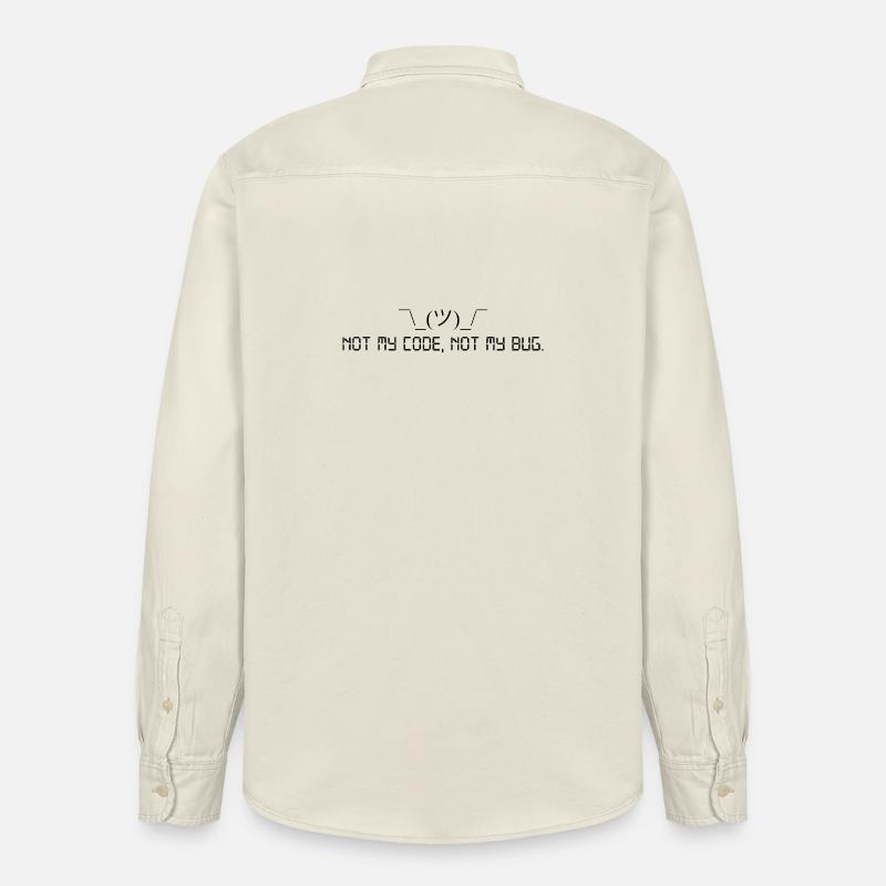 Pas mon code, pas mon bug. - Chemise unisexe coupe décontractée bio Stanley/Stella - écru doux