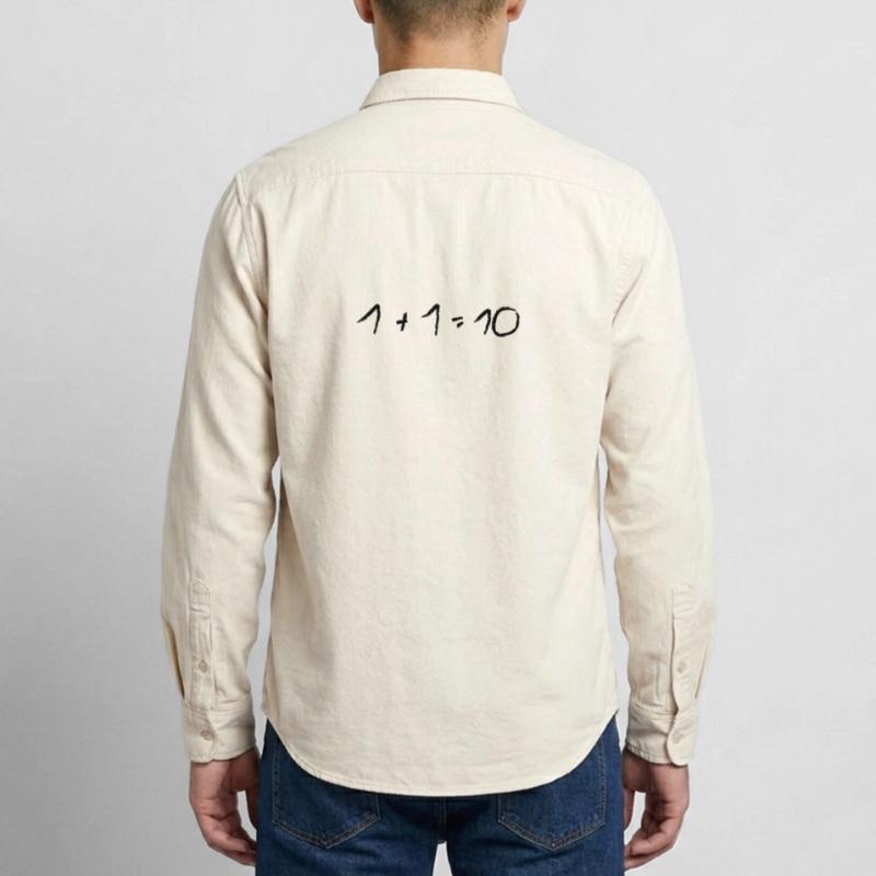 Math problem 1 + 1 Relaxed Fit Unisex Organic Shirt by Stanley/Stella