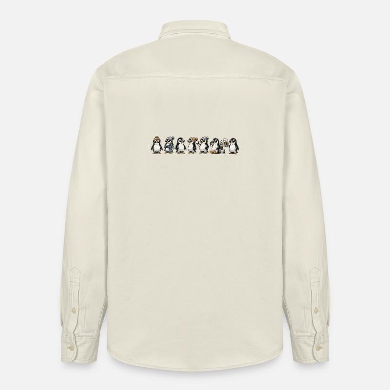 Coole Pingus - Relaxed Fit Unisex Organic Hemd von Stanley/Stella - Natur
