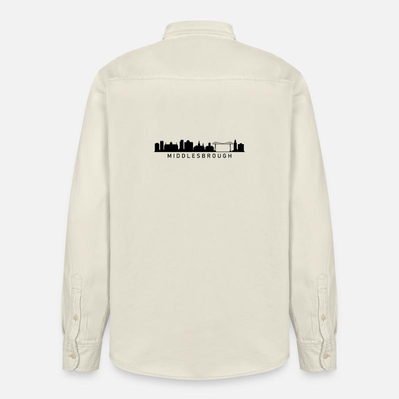 Skyline von Middlesbrough - Relaxed Fit Unisex Organic Hemd von Stanley/Stella - Natur