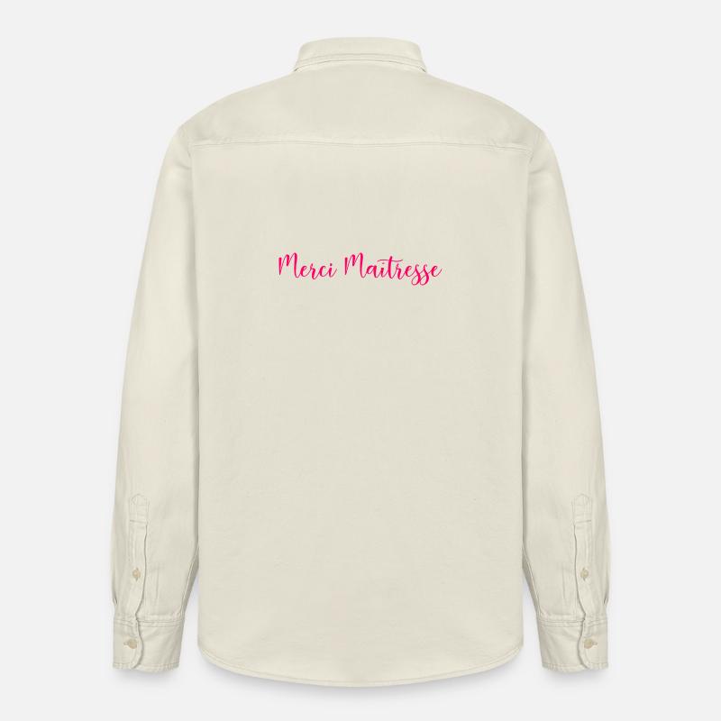 MAÎTRESSE. MERCI. MERCI MAÎTRESSE - Chemise unisexe coupe décontractée bio Stanley/Stella - écru doux