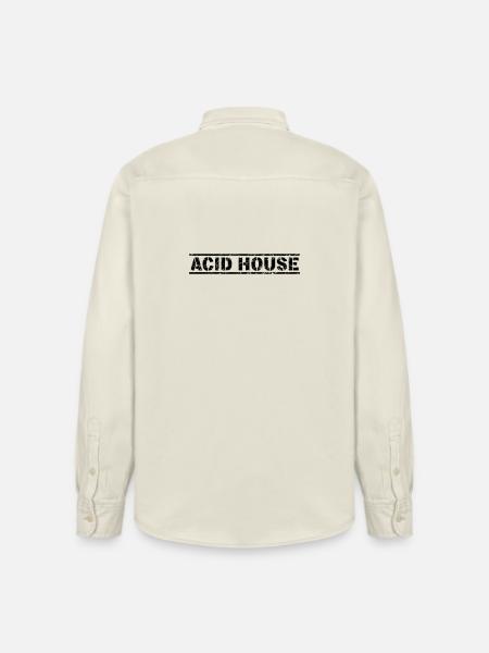 Acid House - Relaxed Fit Unisex Organic Shirt by Stanley/Stella - soft Ecru