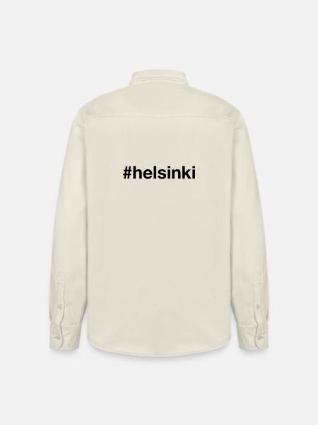 HELSINKI Finland Finnland Hashtag - Relaxed Fit Unisex Organic Shirt by Stanley/Stella - soft Ecru