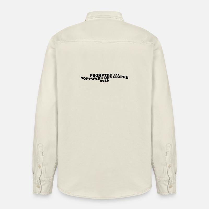 Promoted to Software Developer 2026 - Relaxed Fit Unisex Organic Hemd von Stanley/Stella - Natur