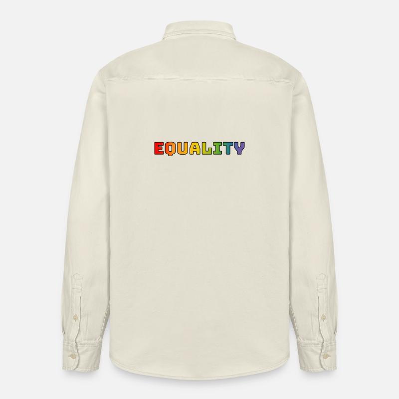 Regenbogen equality 1 - Relaxed Fit Unisex Organic Hemd von Stanley/Stella - Natur
