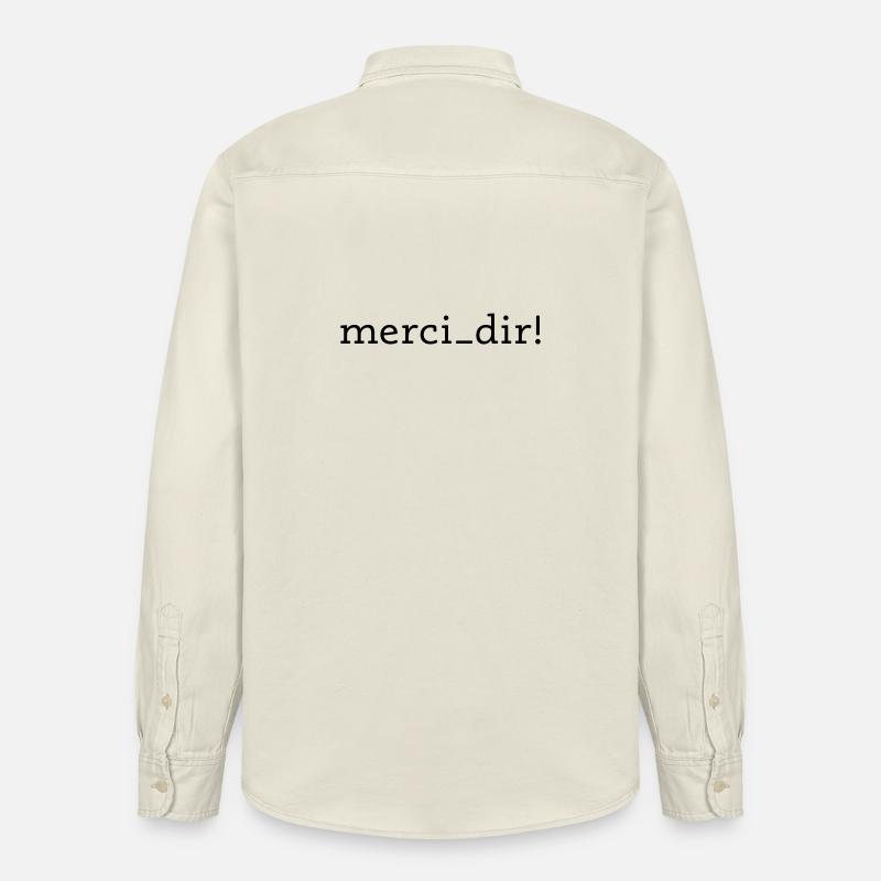 merci dir! - Relaxed Fit Unisex Organic Hemd von Stanley/Stella - Natur
