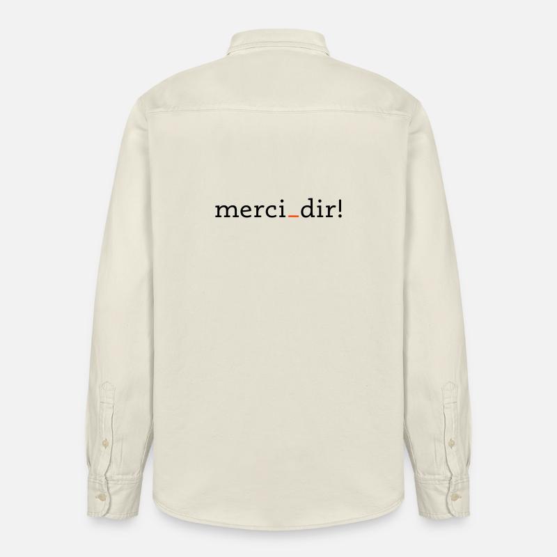 merci dir - 2 Farben - Relaxed Fit Unisex Organic Hemd von Stanley/Stella - Natur