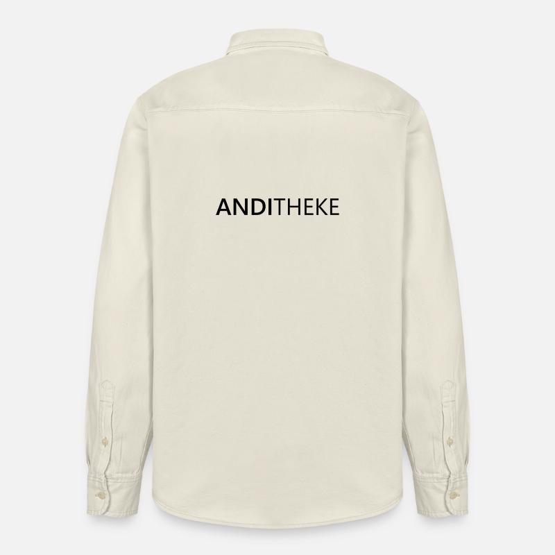 AndiTheke – Cadeau amusant Andreas, Andi & Andy - Chemise unisexe coupe décontractée bio Stanley/Stella - écru doux