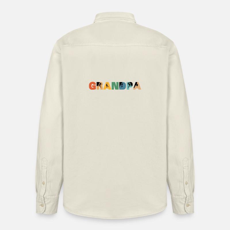 Grimpeur Papi Alpiniste Papi - Chemise unisexe coupe décontractée bio Stanley/Stella - écru doux