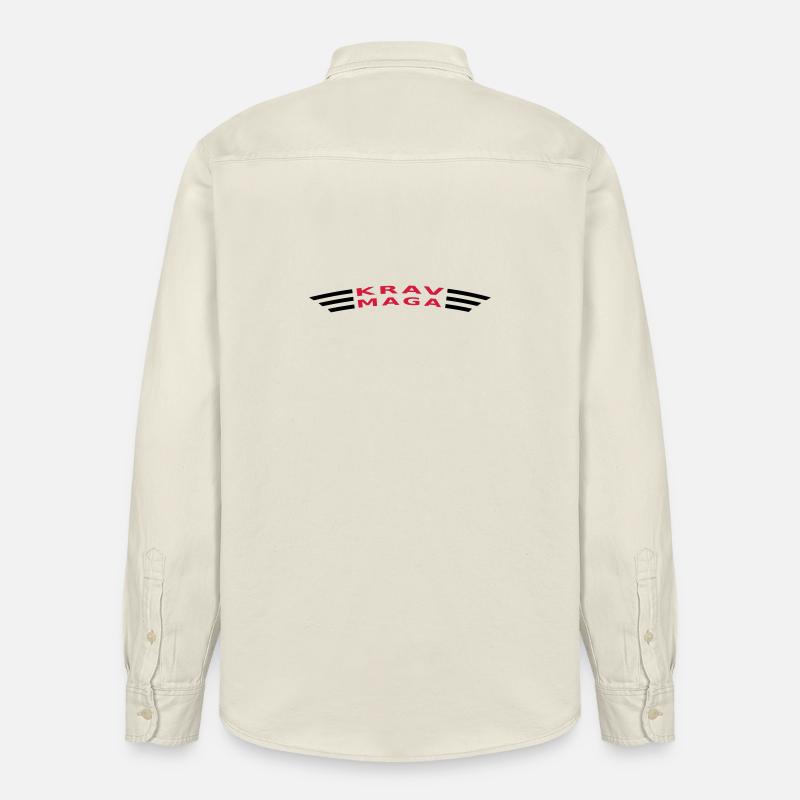 KRAVMAGA curved - Relaxed Fit Unisex Organic Hemd von Stanley/Stella - Natur