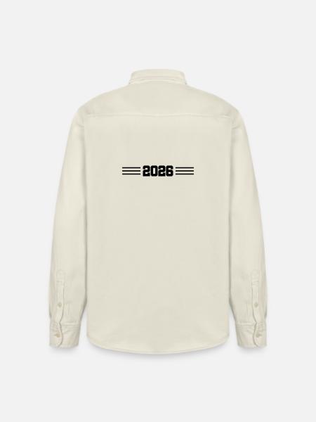 2026 Jahr Strich - Relaxed Fit Unisex Organic Hemd von Stanley/Stella - Natur