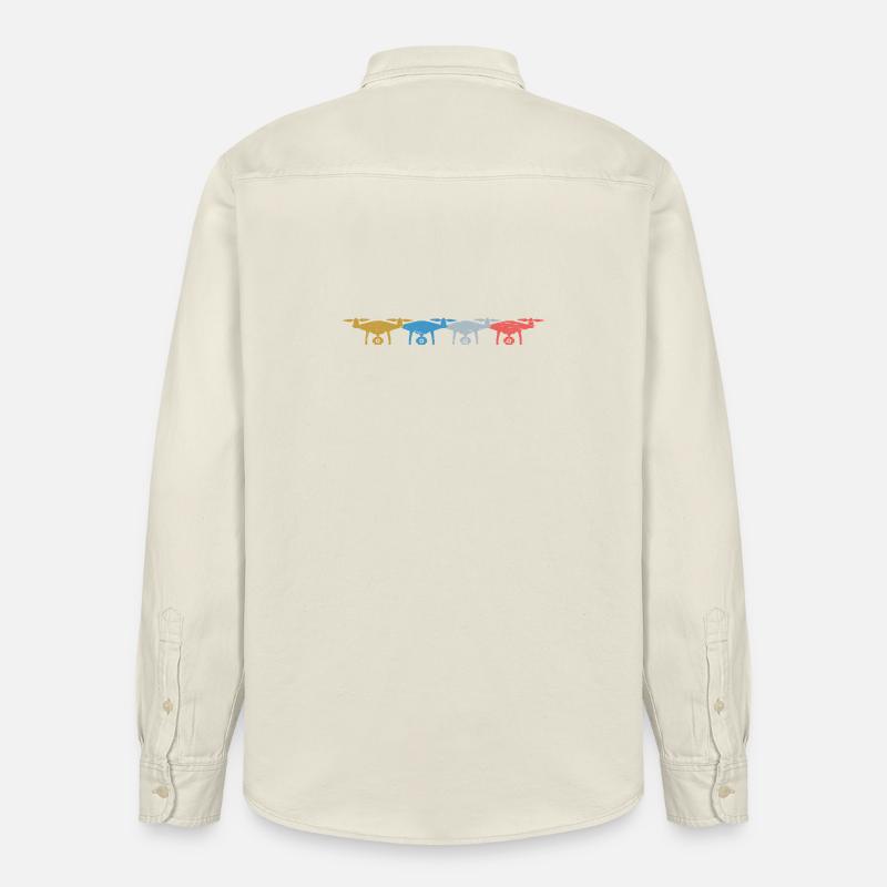 Heartbeat Drone Drones - Chemise unisexe coupe décontractée bio Stanley/Stella - écru doux