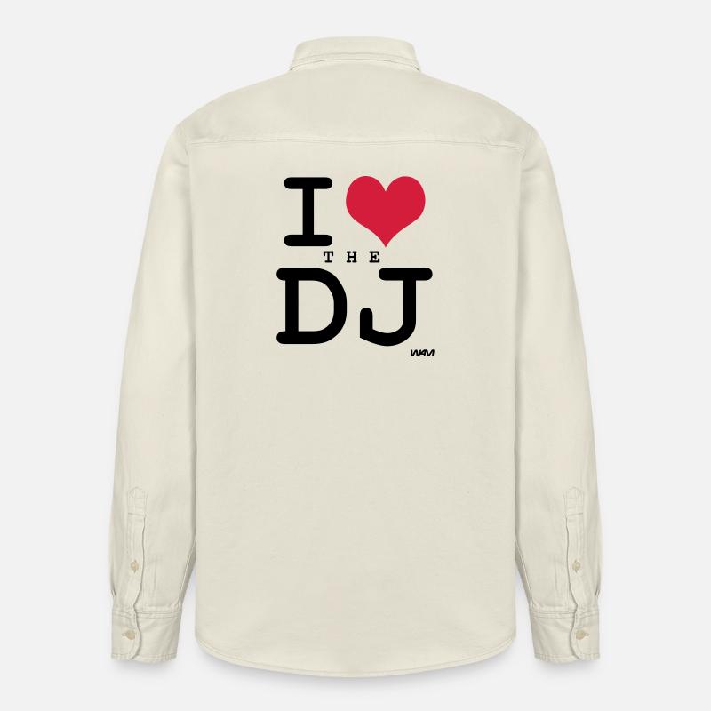 j'aime le dj par wam - Chemise unisexe coupe décontractée bio Stanley/Stella - écru doux