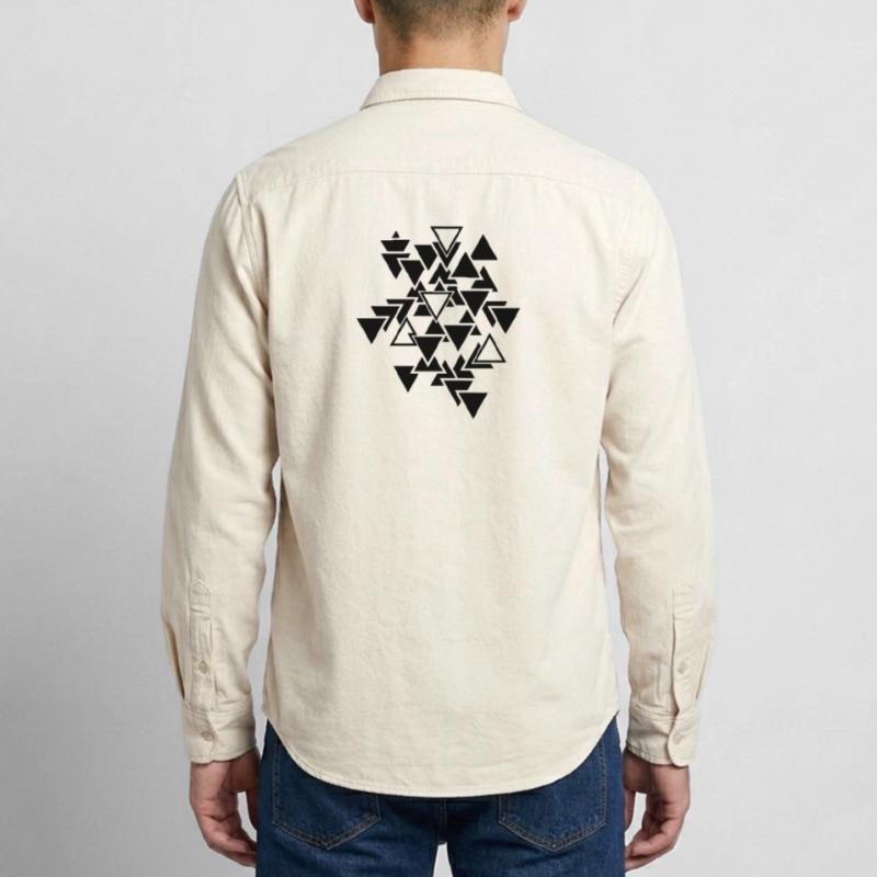 Triangles graphic pattern Relaxed Fit Unisex Organic Shirt by Stanley/Stella