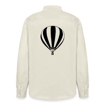 Heißluftballon Ballonfahrer Ballonfahrt (25) - Relaxed Fit Unisex Organic Hemd von Stanley/Stella - Natur - Hinten - AI Model Male 178 light (178cm)