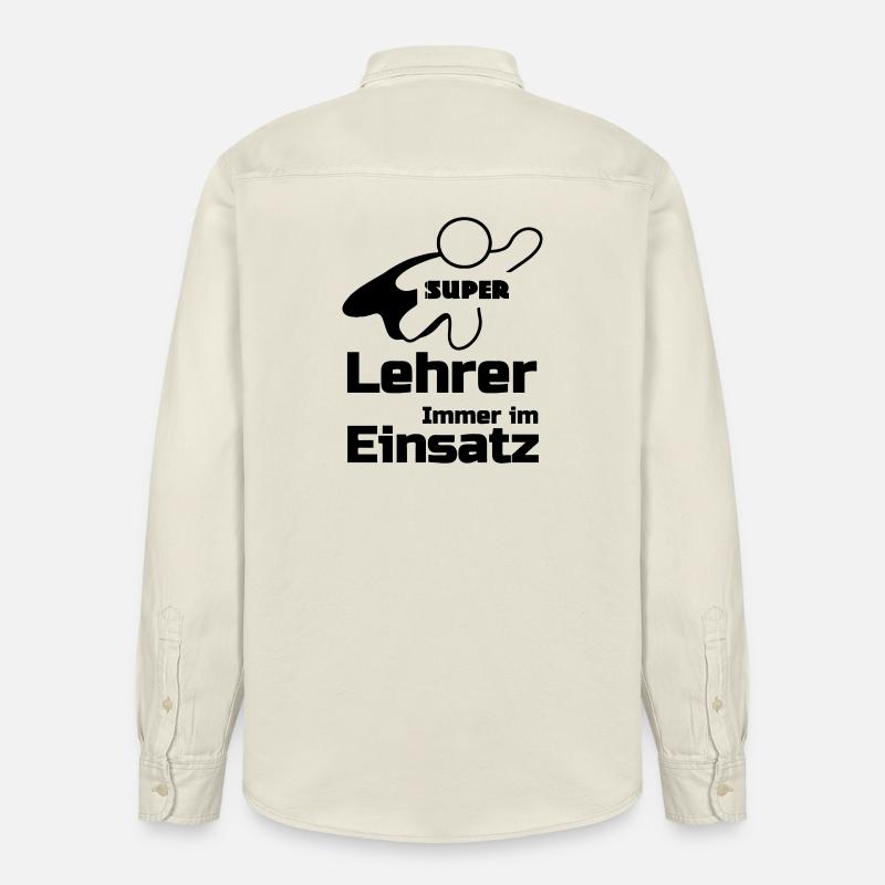 Super Lehrer Geschenk - Relaxed Fit Unisex Organic Hemd von Stanley/Stella - Natur
