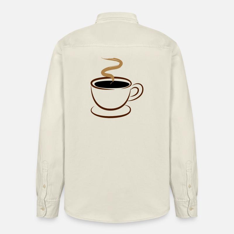 café - Chemise unisexe coupe décontractée bio Stanley/Stella - écru doux