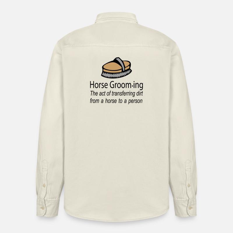 Pferd - Relaxed Fit Unisex Organic Hemd von Stanley/Stella - Natur