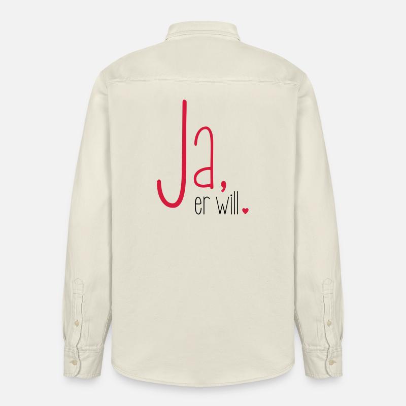 Ja er will - Junggesellenabschied Junggeselle - Relaxed Fit Unisex Organic Hemd von Stanley/Stella - Natur