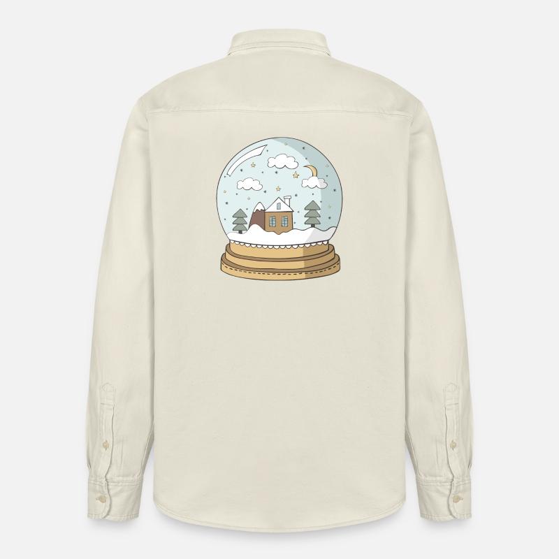Schneekugel - Relaxed Fit Unisex Organic Hemd von Stanley/Stella - Natur