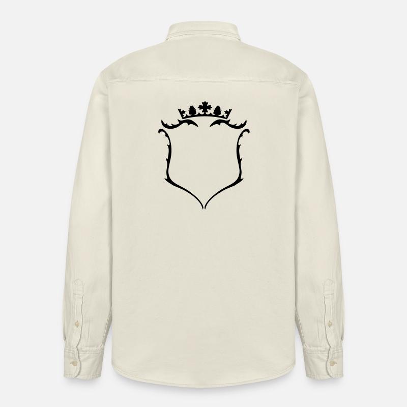 Wappen mit Krone - Relaxed Fit Unisex Organic Hemd von Stanley/Stella - Natur